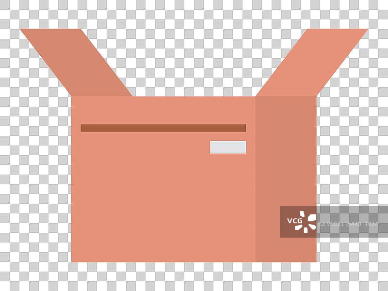 打开的空纸箱象征着快递配送图片素材