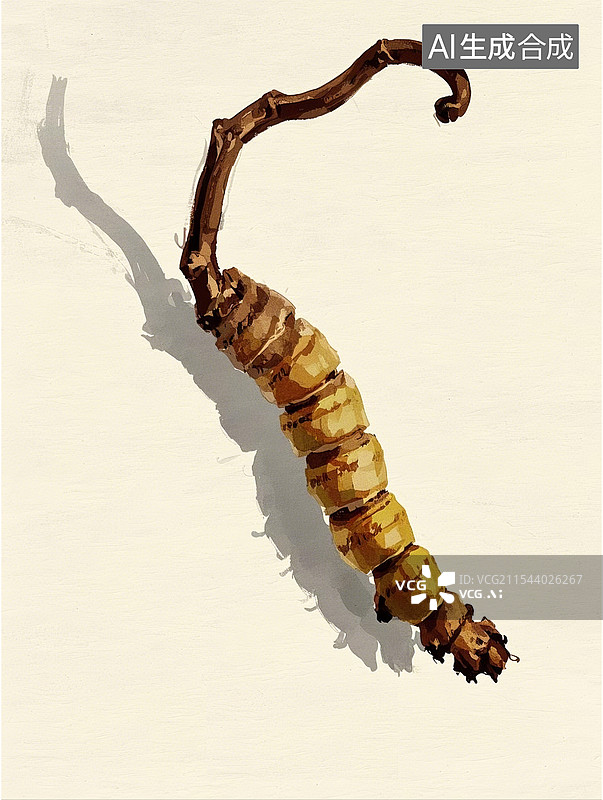 【AI数字艺术】冬虫夏草图片素材