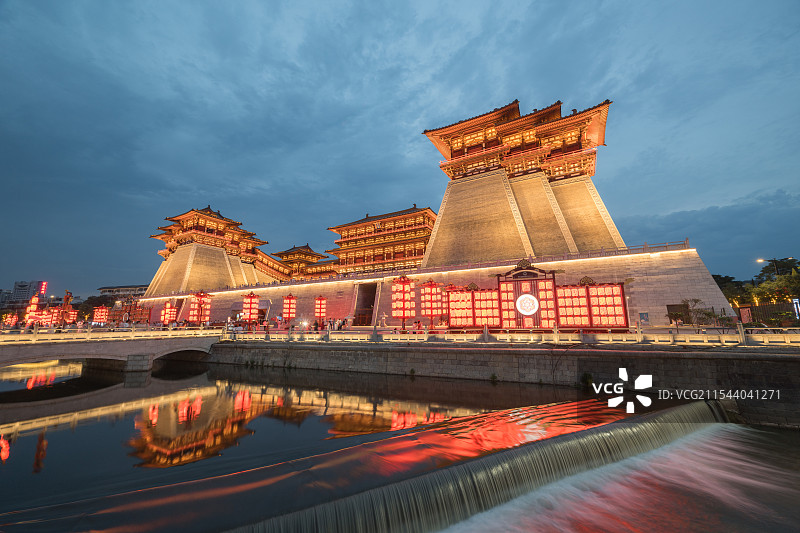洛阳应天门夜景图片素材
