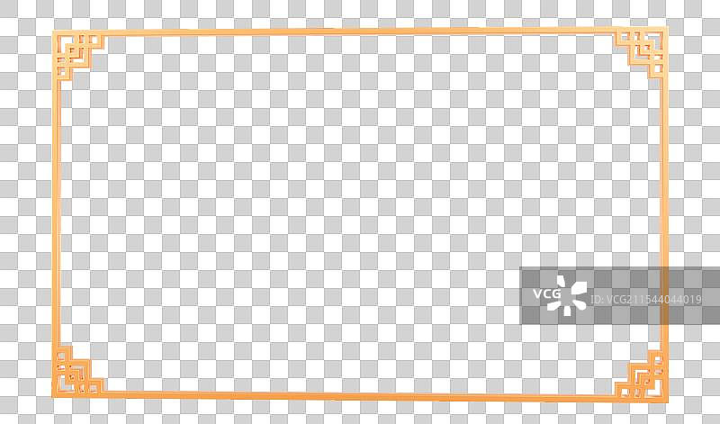 3D立体中国风烫金边框春节边框元素图片素材