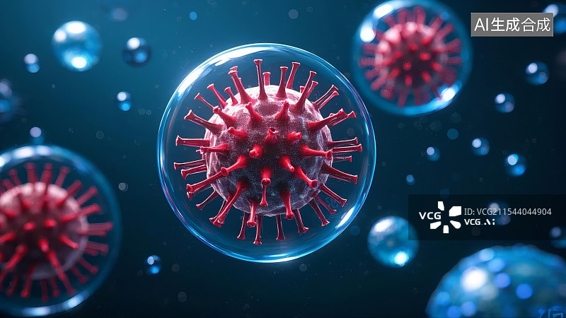 【AI数字艺术】病毒，细菌，微生物，医疗题材图片素材