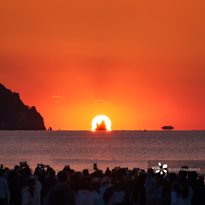 石老人与日和观日出的人图片素材