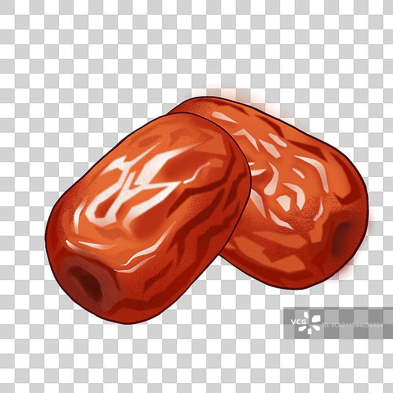 手绘中药药材红枣大枣插画元素图片素材