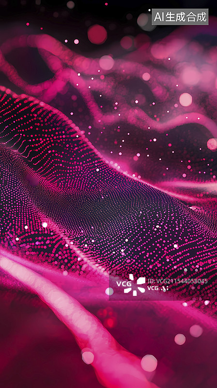 【AI数字艺术】数码科技深粉色网络数据海报背景图片素材