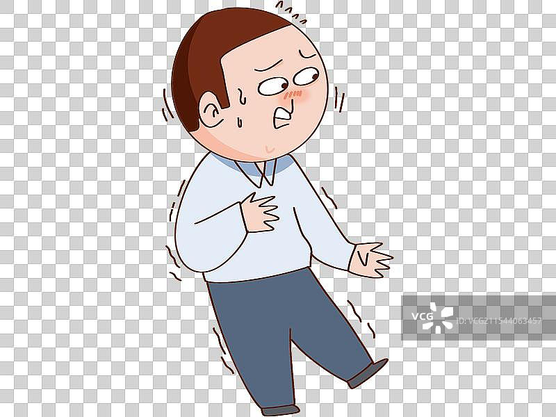 癌症 亚健康 体检 身体 生病 疾病 惊讶 害怕 情绪 流汗图片素材