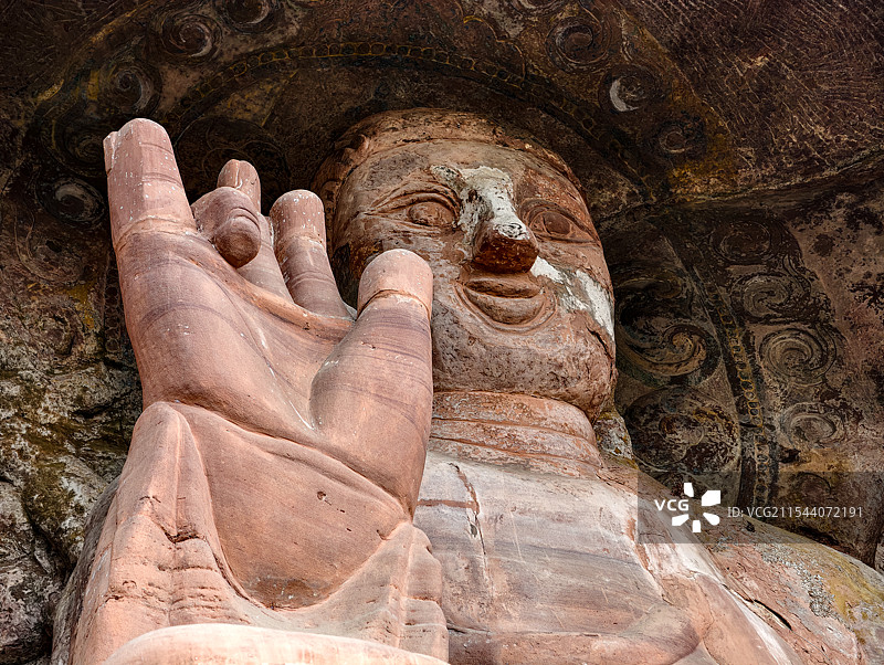 邛崃石窟石笋山摩崖造像图片素材