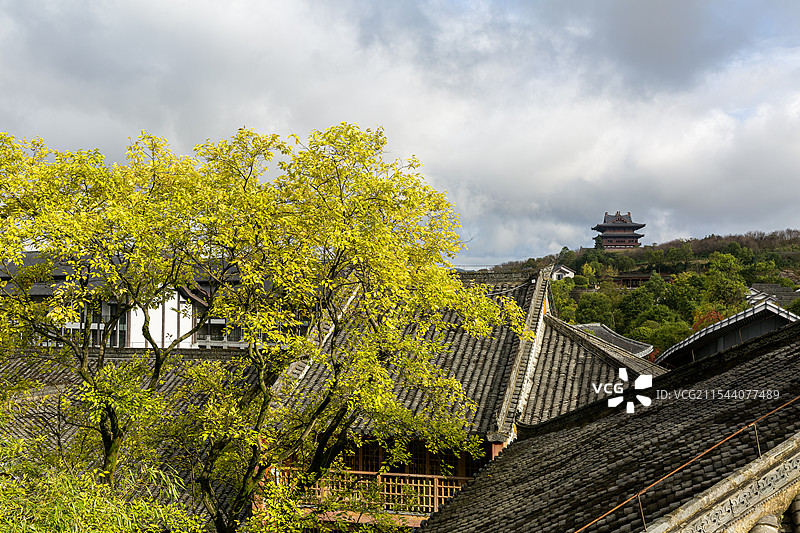 贵州瓮安县花间池春上温泉酒店温泉街图片素材