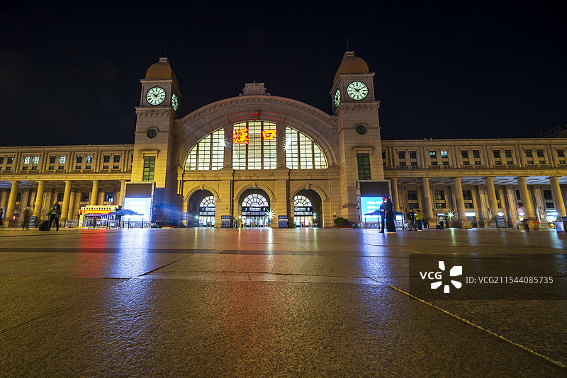 武汉汉口火车站春运图片素材