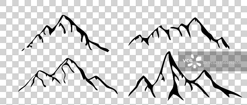 山脊雪峰线野生自然手图片素材