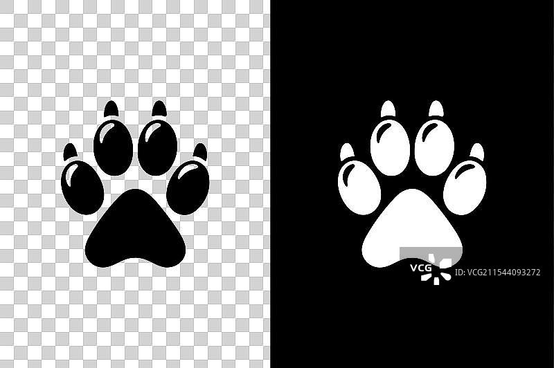 狗爪印图标轮廓图片素材