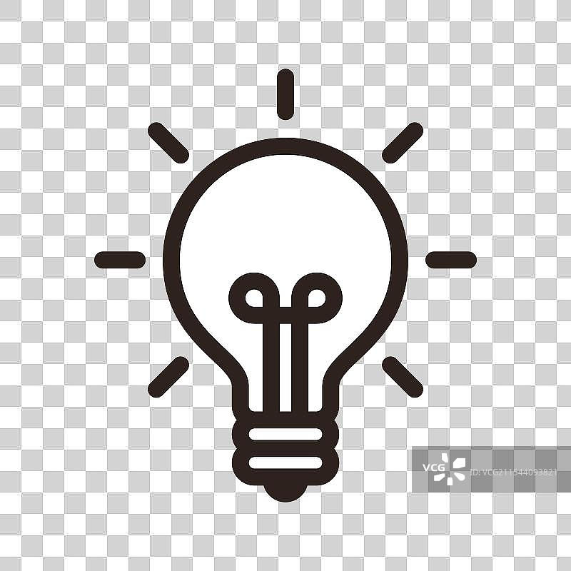 灯泡图标创意与创新概念图片素材