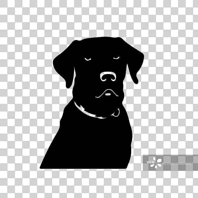 白色背景上的狗剪影艺术图片素材