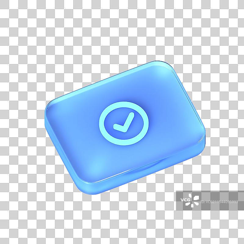 3D渲染磨砂玻璃商务图标图片素材