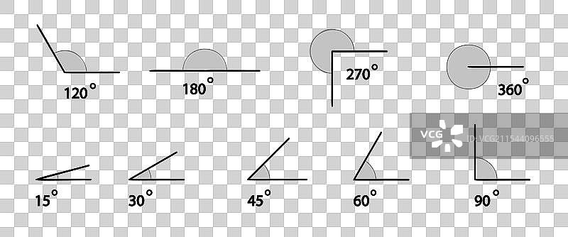不同角度的几何图形套件图片素材
