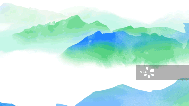 陶渊明，桃花源记，中国风，动画图片素材