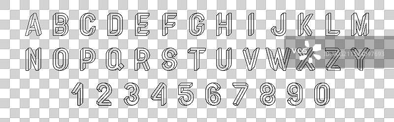 不可能形状字体悖论形状字体设计图片素材