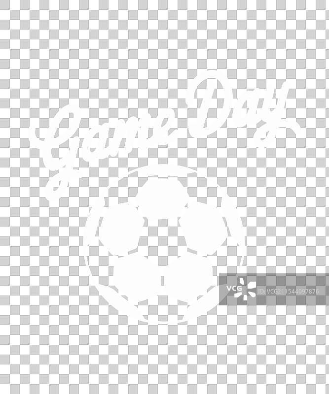 风格化的足球比赛日T恤设计图片素材