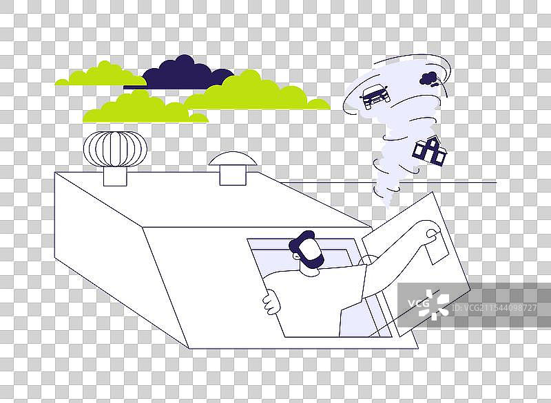龙卷风避难所抽象概念图片素材