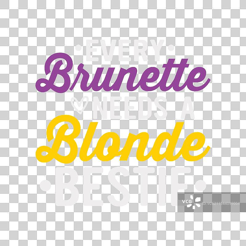 每个深色头发的女孩都需要一个金发的好朋友。图片素材