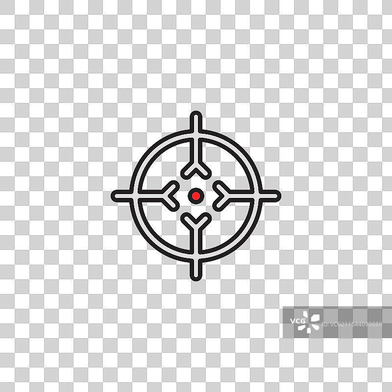 白色背景上的目标彩色图标图片素材