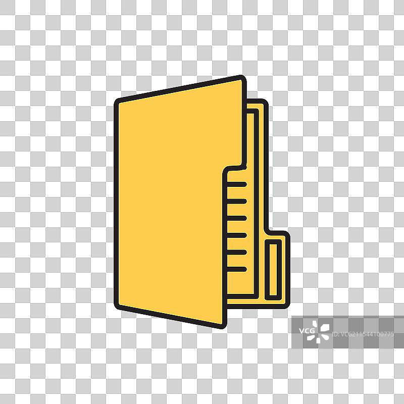 白色背景上的彩色文件夹图标图片素材