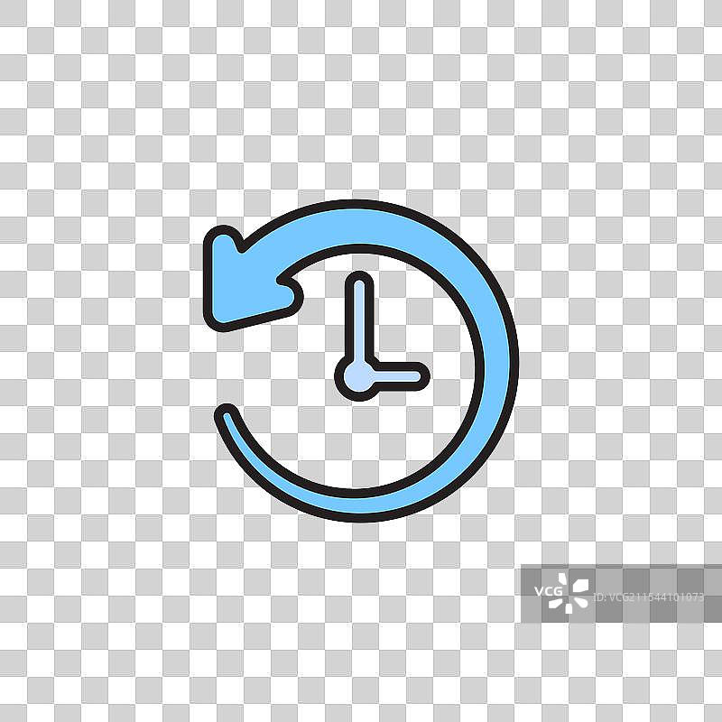 白色背景上的历史彩色图标图片素材