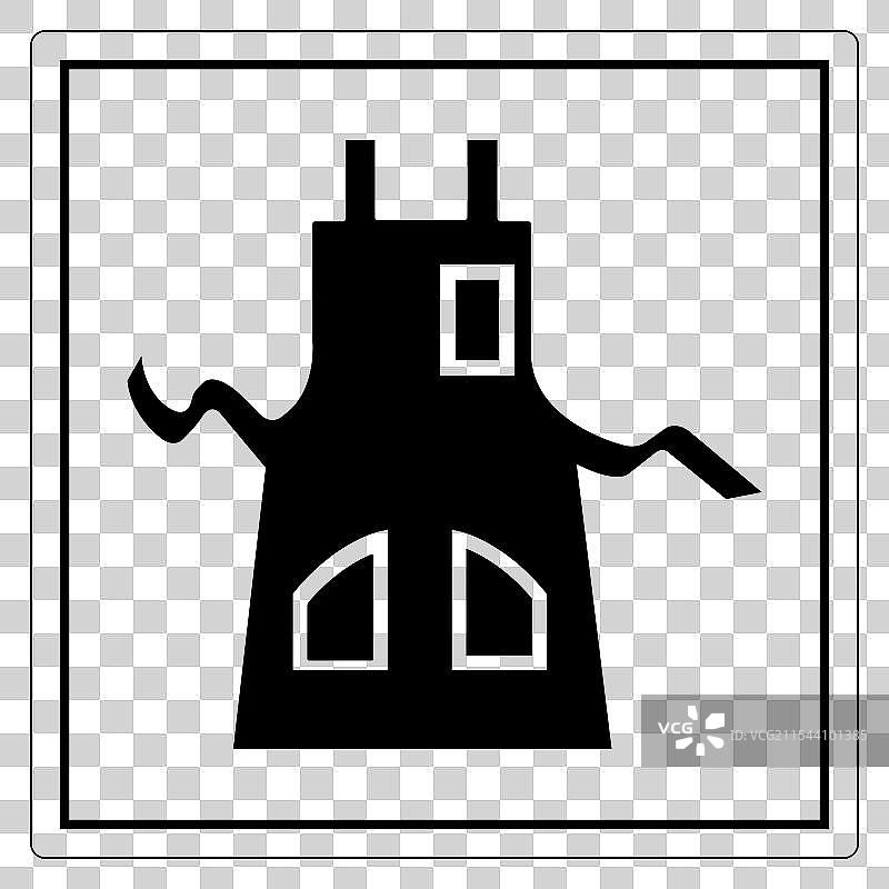 黑白围裙图标设计图片素材