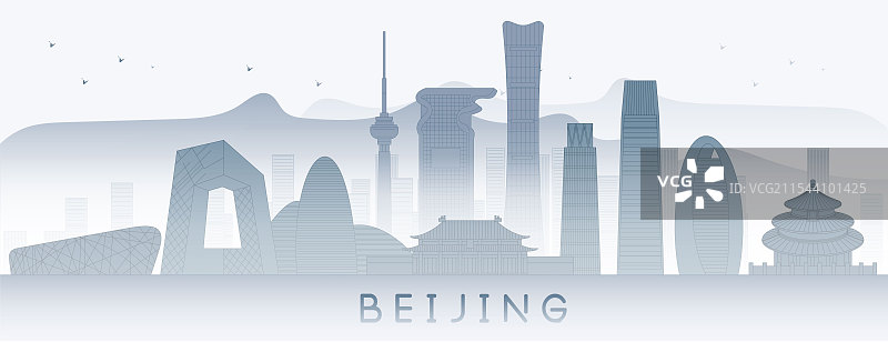 北京建筑城市天际线地标图片素材