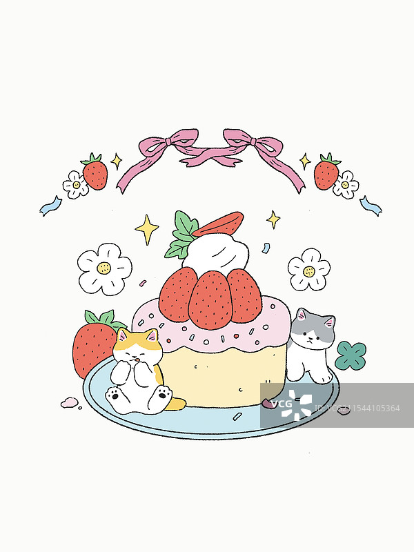 草莓蛋糕图片素材