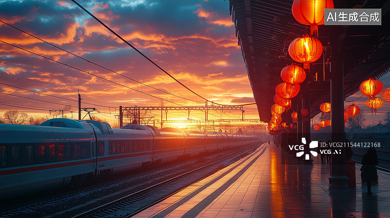 【AI数字艺术】新春回家过年 在路上 幸福旅途图片素材