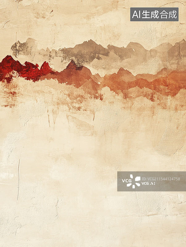 【AI数字艺术】中国风浅米色复古纸张纹理背景图片素材