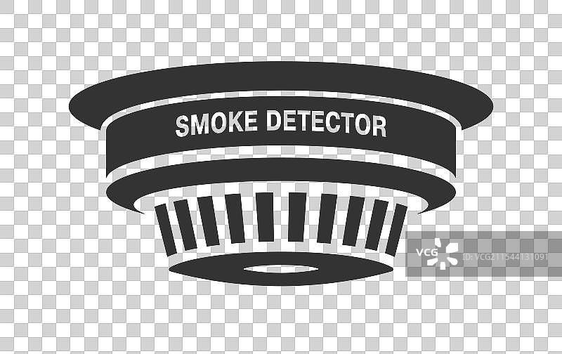 烟雾探测器图标 火灾警报标志图片素材