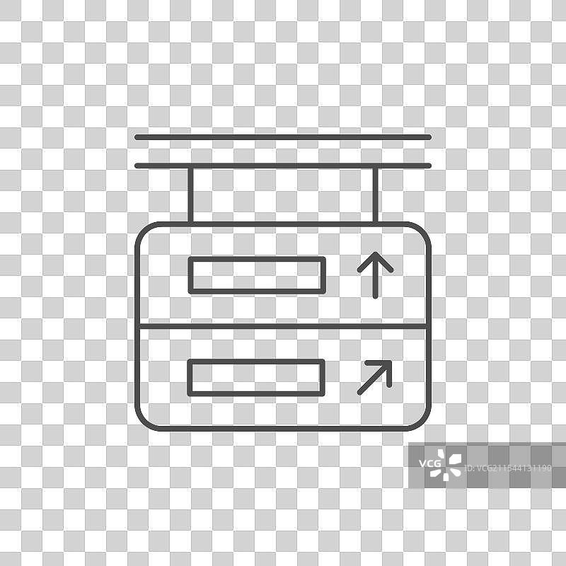 机场指示牌线条轮廓图标图片素材