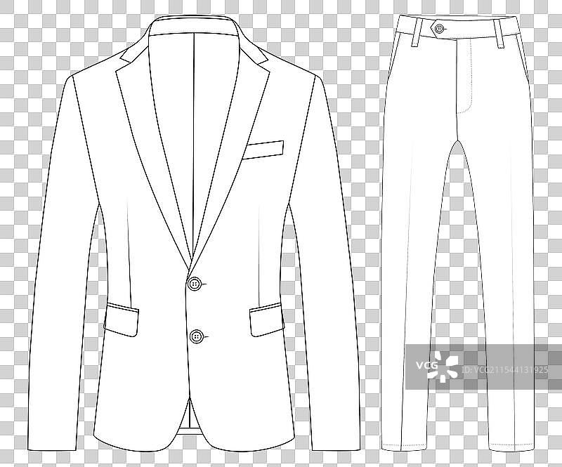 男士西装外套和裤子套装系列图片素材