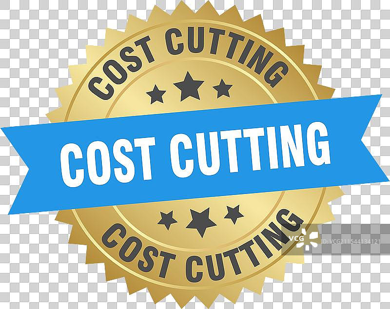 削减成本的蓝色和金色圆形图案图片素材