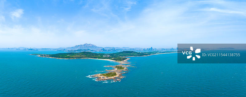 青岛黄岛唐岛湾连三岛风光图片素材