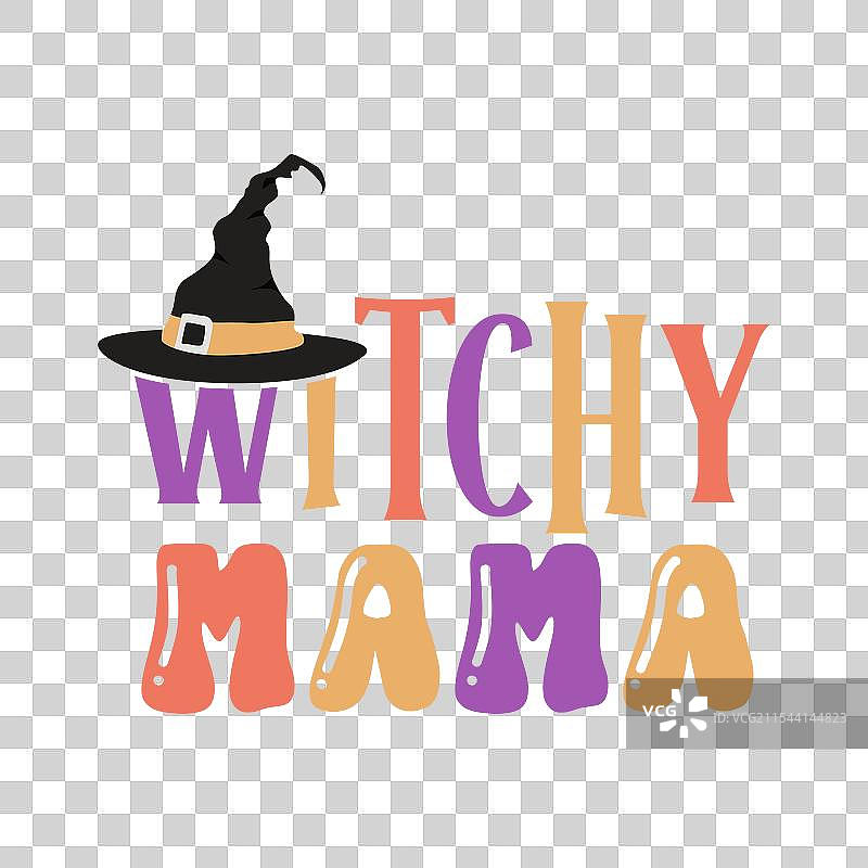 女巫妈妈万圣节排版设计图片素材