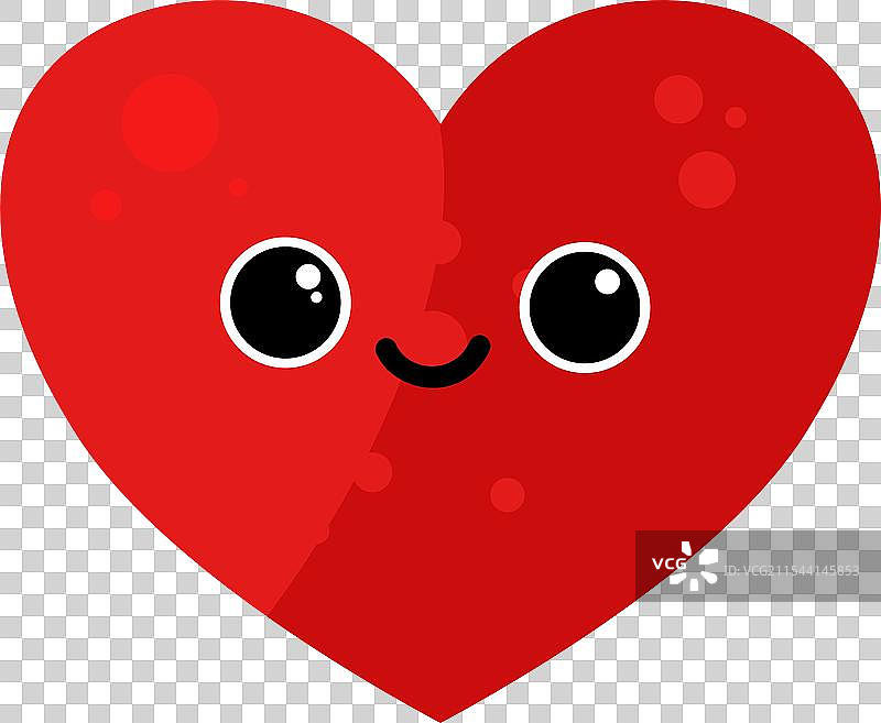 可爱的卡哇伊风格心形图案图片素材