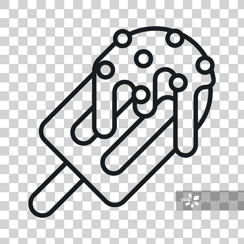 巧克力冰淇淋上淋有巧克力的冰棒图片素材