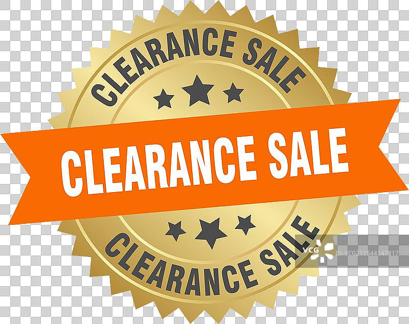 清仓大甩卖 圆形橙色和图片素材