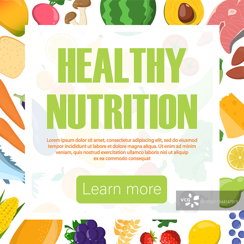 健康食品横幅，独立展示图片素材