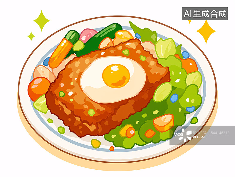 【AI数字艺术】健康早餐美味小吃节日文化午餐晚餐美食插画图片素材