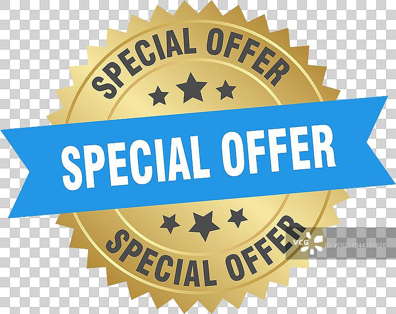 特别优惠 特别优惠 圆形蓝色和金色图片素材