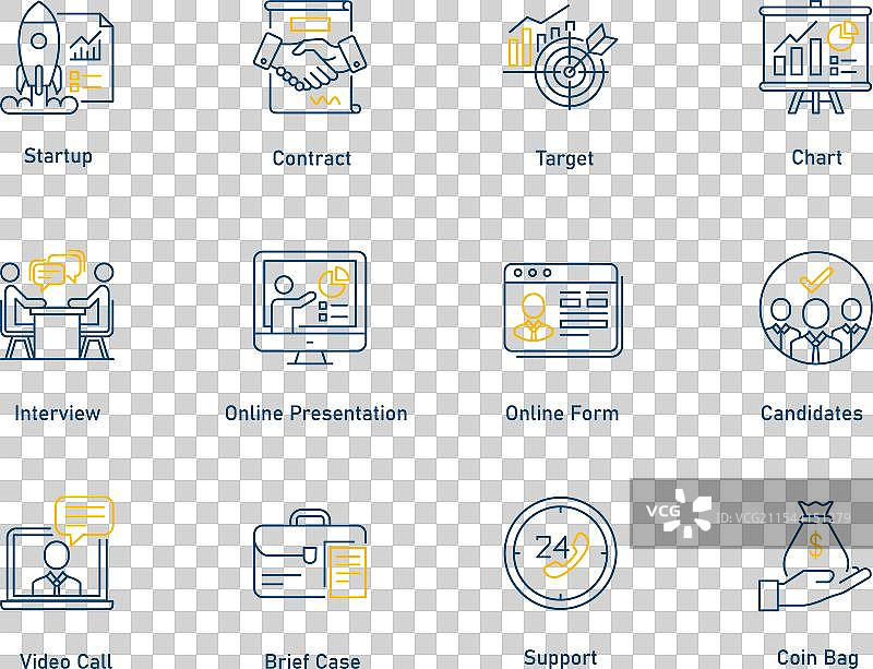 一套金融商业图标设计图片素材
