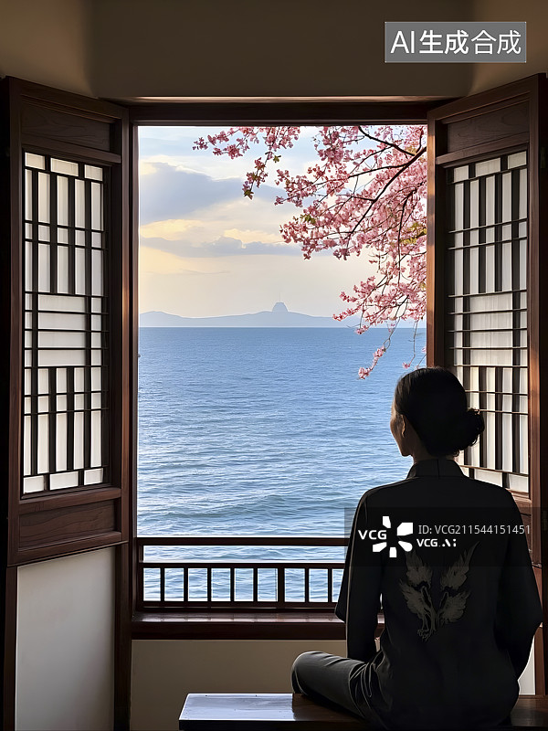 【AI数字艺术】面朝大海春暖花开图片素材