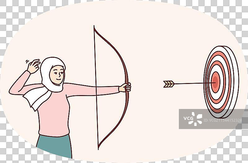 戴着伊斯兰头巾的女性正在拍摄图片素材