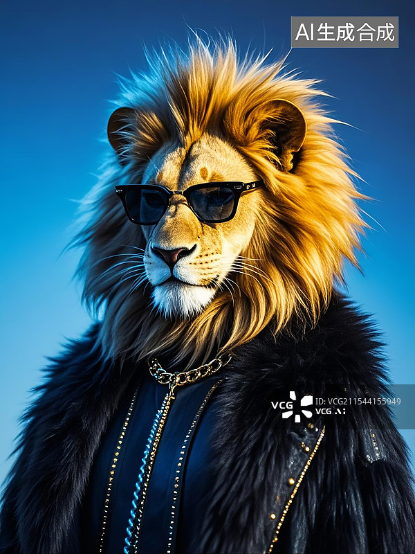 【AI数字艺术】霸气时尚雄狮图片素材