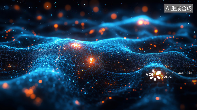 【AI数字艺术】病毒和疾病细胞的特写图片素材