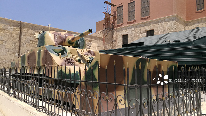 埃及开罗萨拉丁城堡军事博物馆坦克装甲车图片素材