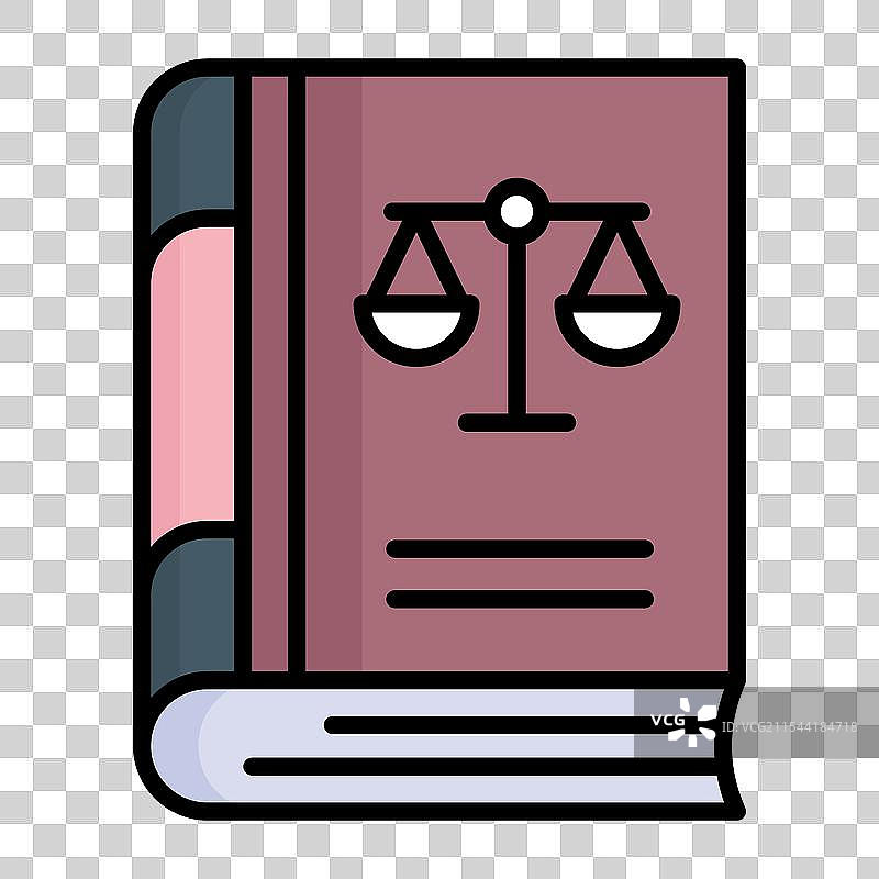 法律书籍设计中的平衡秤与书本图片素材